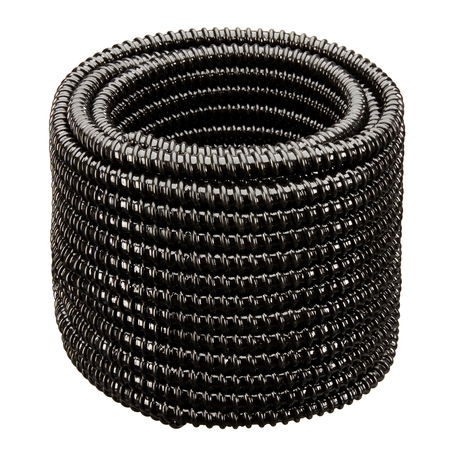 HYDROMAXX 3"x25Ft Flexible Corrugated Black PVC NON Split Tubing Wire Loom BPVCNS300025